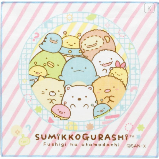 Japan San-X Mini Gauze Handkerchief 3pcs Set - Sumikko Gurashi / Mysterious Friends - 2
