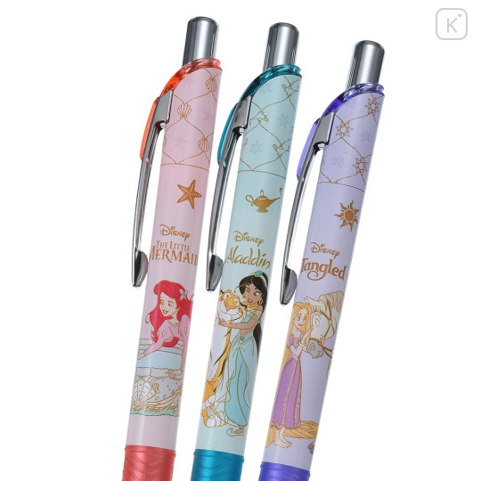Japan Disney Store EnerGel Gel Pen Set - Princess Ariel, Jasmine, Rapunzel - 3
