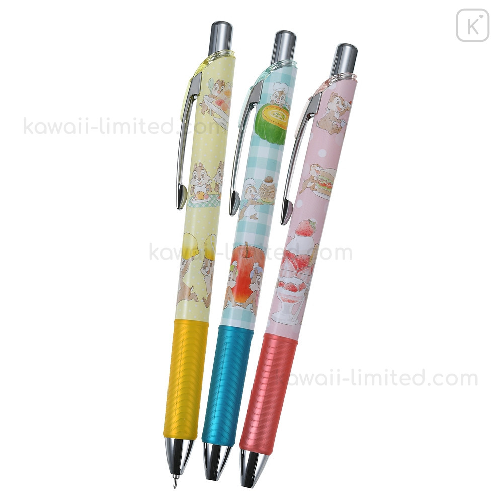 Japan Disney Store EnerGel Gel Pen Set Chip Dale Glutton