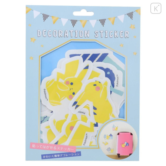 Japan Pokemon Vinyl Deco Sticker Set - Pikachu / Forrest & Town - 1