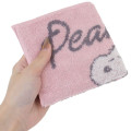 Japan Peanuts Wash Towel Handkerchief - Snoopy / Pink & Grey - 3