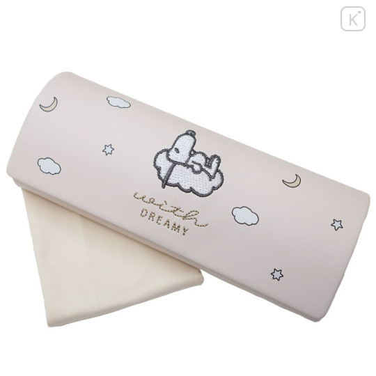 Japan Peanuts Glasses Case & Cloth - Snoopy / Dreamy Light Beige - 1