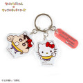 Japan Sanrio × Crayon Shin-chan Acrylic Keychain - Hello Kitty & Shin-chan - 1