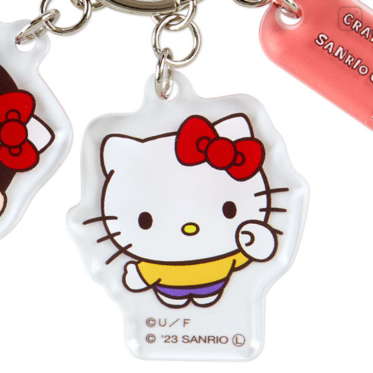 Japan Sanrio × Crayon Shin-chan Acrylic Keychain - Hello Kitty & Shin-chan - 3