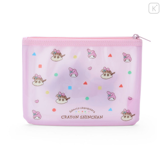 Japan Sanrio × Crayon Shin-chan Embroidery Pouch - My Melody & Nene-chan - 2