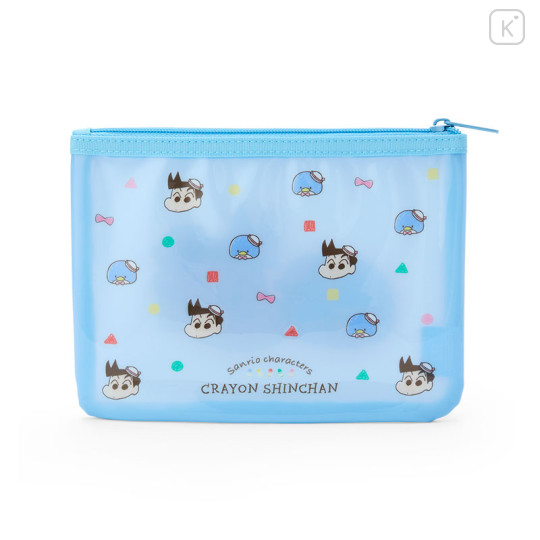 Japan Sanrio × Crayon Shin-chan Embroidery Pouch - Tuxedosam & Kazama-kun - 2