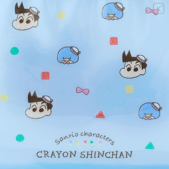 Japan Sanrio × Crayon Shin-chan Embroidery Pouch - Tuxedosam & Kazama-kun - 4