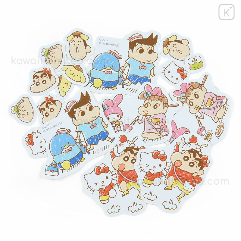 Japan Sanrio × Crayon Shin-chan Piece Seal Pack - Crayon