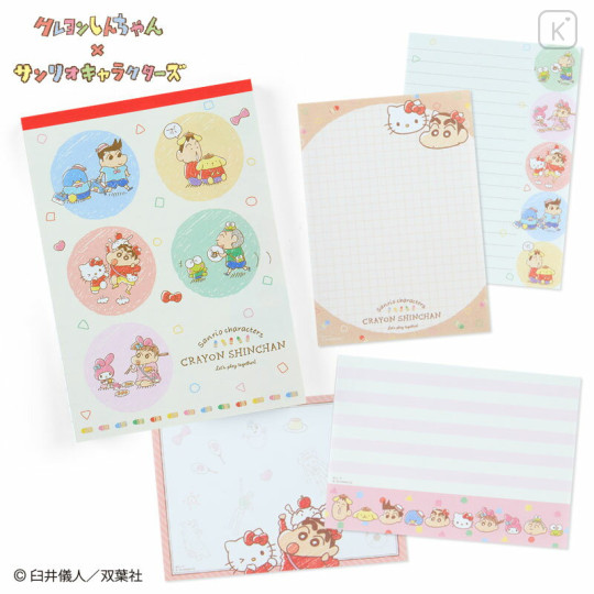 Japan Sanrio × Crayon Shin-chan A6 Notepad - Crayon - 1