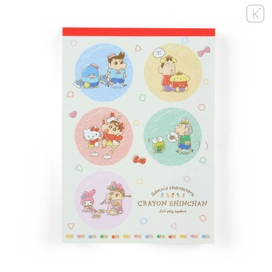Japan Sanrio × Crayon Shin-chan A6 Notepad - Crayon - 2