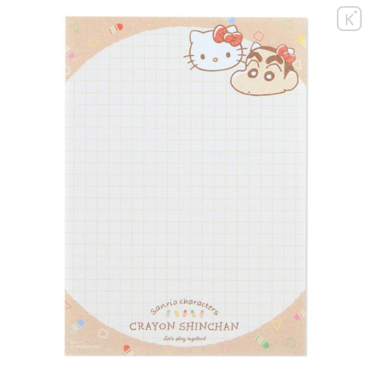 Japan Sanrio × Crayon Shin-chan A6 Notepad - Crayon - 4