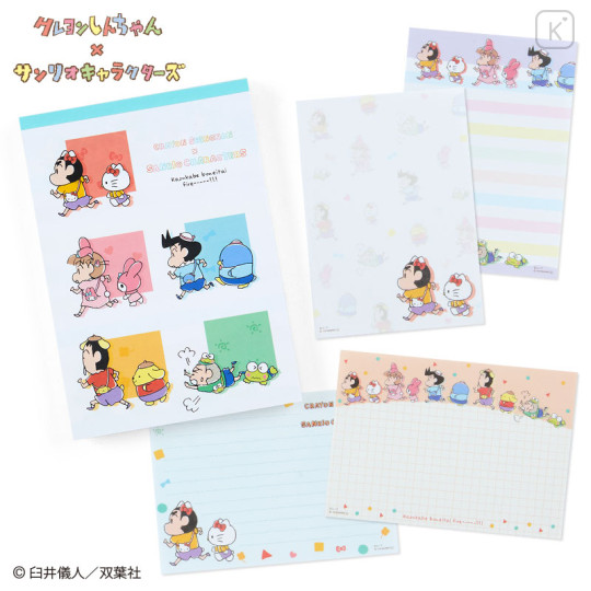 Japan Sanrio × Crayon Shin-chan A6 Notepad - Pastel - 1