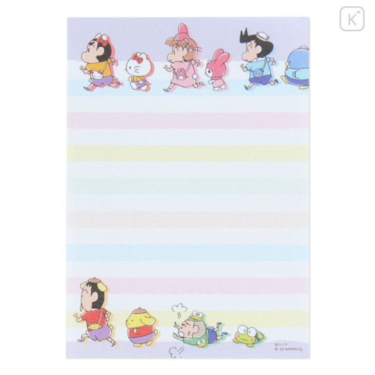 Japan Sanrio × Crayon Shin-chan A6 Notepad - Pastel - 3