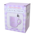Japan Sanrio Ceramic Mug with Nokkari Figure - Kuromi / Purple & White - 4