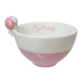 Japan Sanrio Ceramic Bowl with Nokkari Figure - My Melody / Pink & White - 1