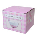 Japan Sanrio Ceramic Bowl with Nokkari Figure - My Melody / Pink & White - 5