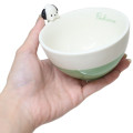 Japan Sanrio Ceramic Bowl with Nokkari Figure - Pochacco / Green & White - 2