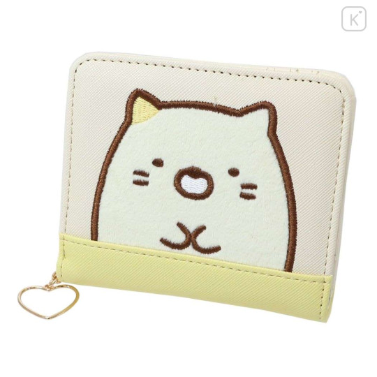 Japan San-X Bi-Fold Wallet & Coin Case - Sumikko Gurashi / Cat - 1
