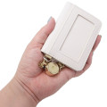 Japan Peanuts Fold Pass Case with Reel - Snoopy : Dreamy Beige - 2
