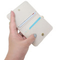 Japan Peanuts Fold Pass Case with Reel - Snoopy : Dreamy Beige - 3