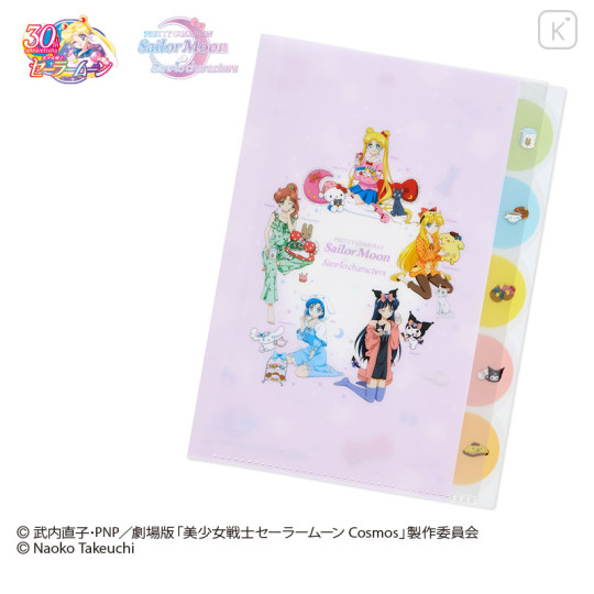 Japan Sanrio × Sailor Moon Cosmos 5 Pockets Clear File A - 1