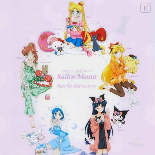 Japan Sanrio × Sailor Moon Cosmos 5 Pockets Clear File A - 3