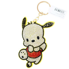 Japan Sanrio Rhinestone Mascot Keychain - Pochacco