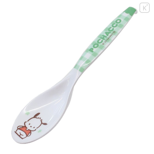 Japan Sanrio Melamine Spoon - Pochacco : Green Stripe - 1