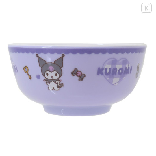 Japan Sanrio Melamine Bowl - Kuromi / Light Purple - 1
