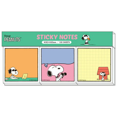Japan Peanuts Square Sticky Notes - Snoopy / Comics Sunglasses