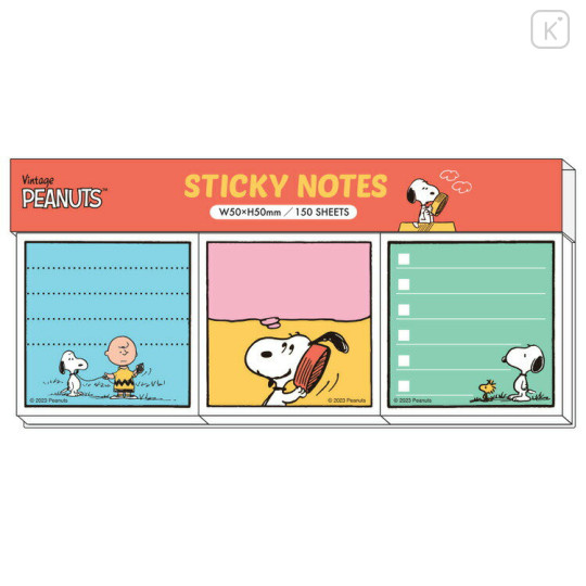 Japan Peanuts Square Sticky Notes - Snoopy / Comics Friends - 1