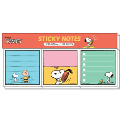 Japan Peanuts Square Sticky Notes - Snoopy / Comics Friends