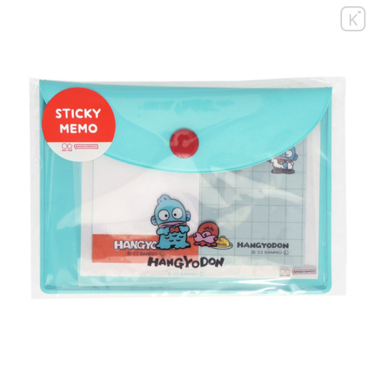 Japan Sanrio Sticky Notes & Case - Hangyodon / Retro - 1