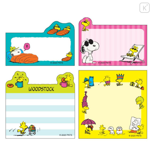 Japan Peanuts Die-cut Tack Memo - Snoopy : Woodstock - 2