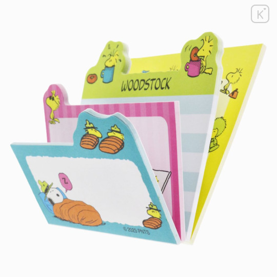 Japan Peanuts Die-cut Tack Memo - Snoopy : Woodstock - 3