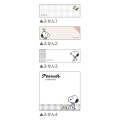 Japan Peanuts Dual Palette Fusen Sticky Notes - Snoopy / Woostock - 2