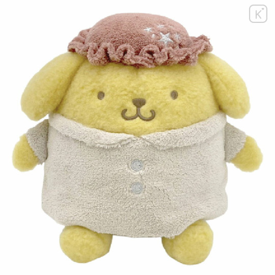Japan Sanrio Fluffy Plush Toy - Pompompurin / Pajama - 1