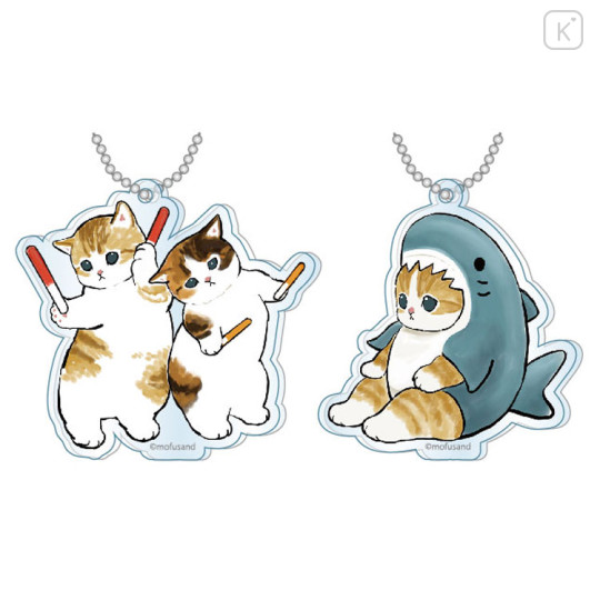 Japan Mofusand Acrylic Key Chain Set - Cat / Shark - 1