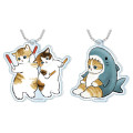 Japan Mofusand Acrylic Key Chain Set - Cat / Shark - 1