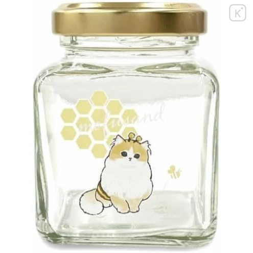 Japan Mofusand Jar Small Glass Storage Container - Cat / Bee - 1