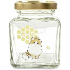 Japan Mofusand Jar Small Glass Storage Container - Cat / Bee