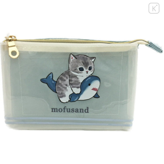 Japan Mofusand 3 Pocket Mesh Pouch - Cat : Shark - 1