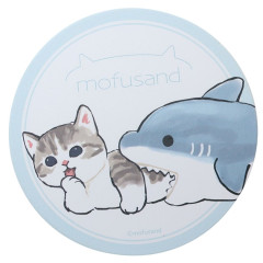 Japan Mofusand Water Absorption Coaster - Cat / Shark Bite