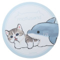 Japan Mofusand Water Absorption Coaster - Cat / Shark Bite - 1