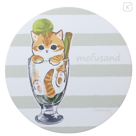 Japan Mofusand Water Absorption Coaster - Cat / Parfait - 1