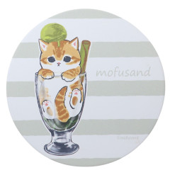 Japan Mofusand Water Absorption Coaster - Cat / Parfait