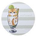 Japan Mofusand Water Absorption Coaster - Cat / Parfait - 1