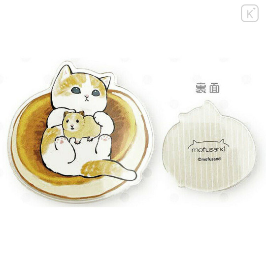 Japan Mofusand Acrylic Clip - Cat / Hamaster Pancake - 2