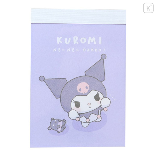 Japan Sanrio Mini Notepad - Kuromi / Toddler Look Up For Hug - 1