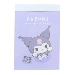 Japan Sanrio Mini Notepad - Kuromi / Look Up For Hug